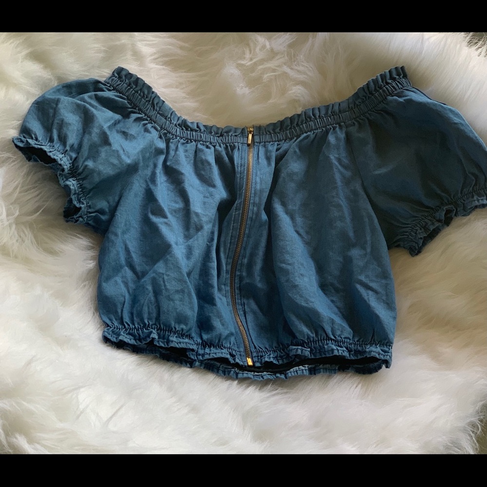 Jean crop top